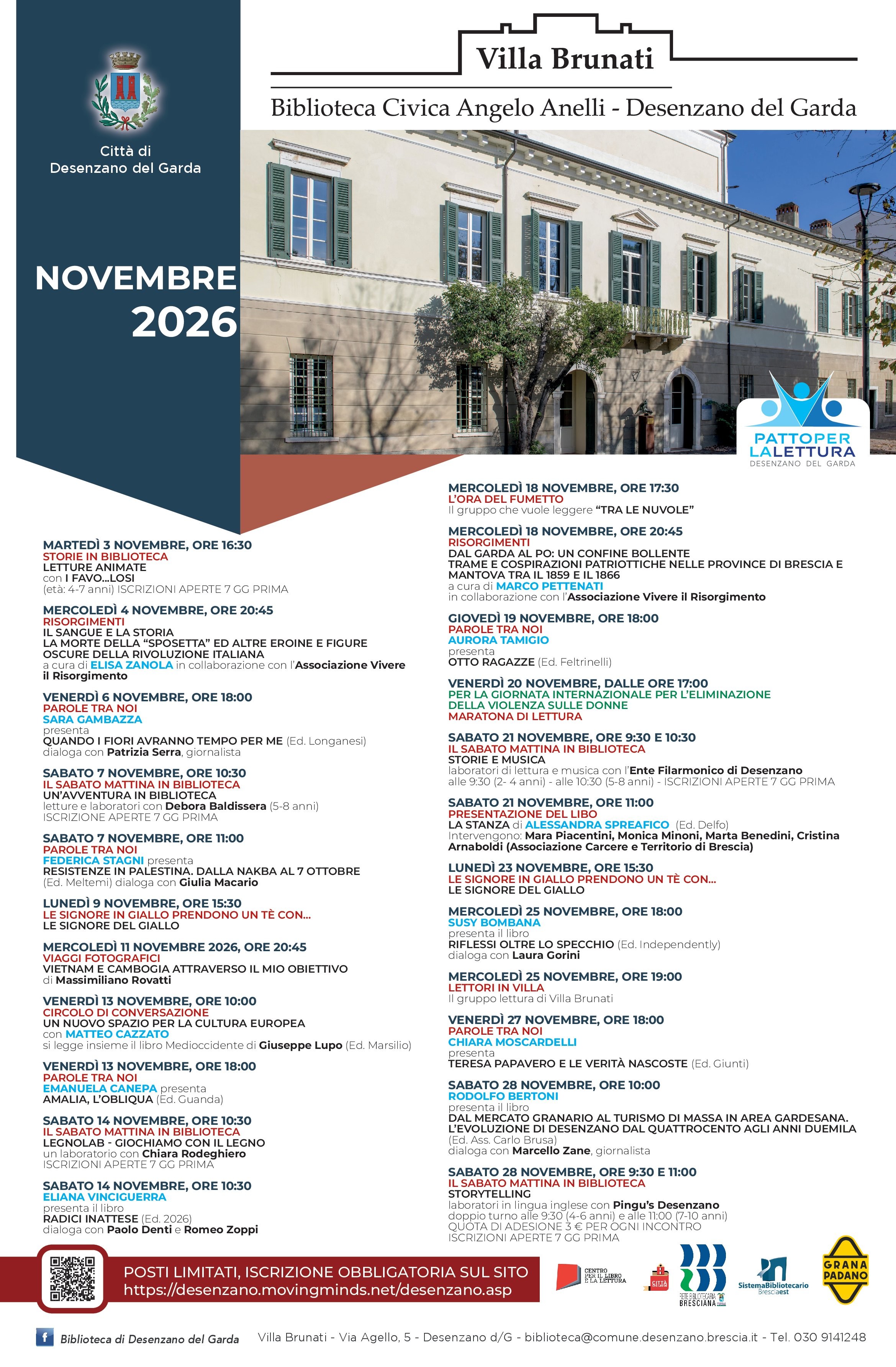 sabato 28 novembre, ORE 10:00 Rodolfo Bertoni presenta Dal mercato granario al turismo di massa in area gardesana. L'evoluzione di Desenzano dal Quattrocento agli anni Duemila